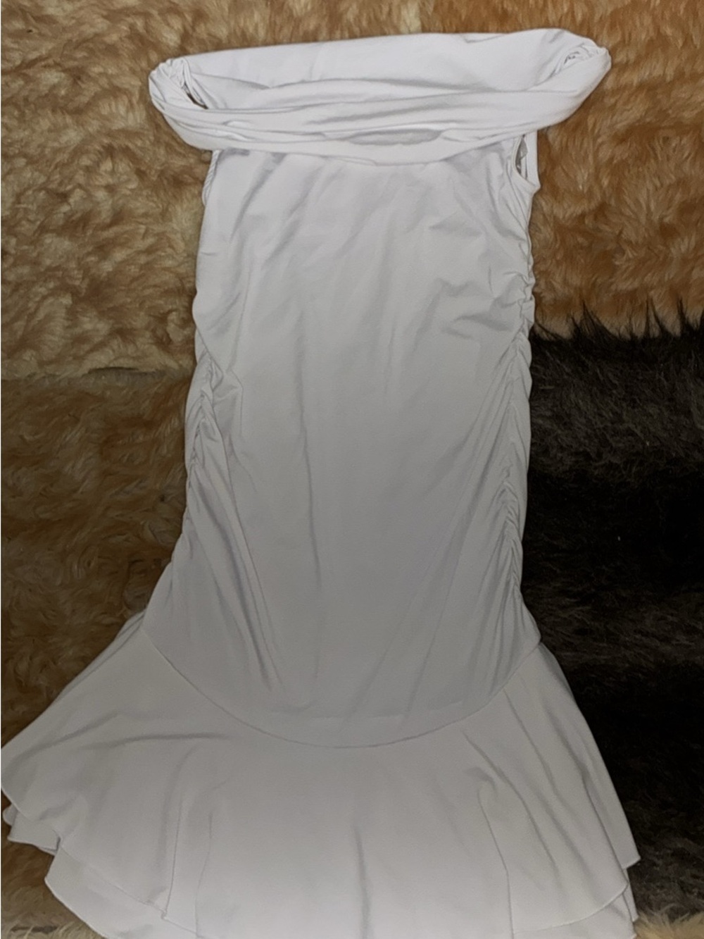 Off-Shoulder White Women's Dress